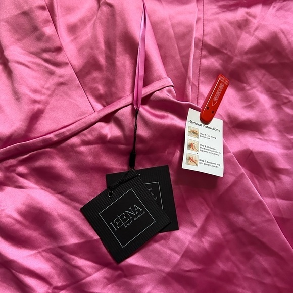 IEENA FOR MAC DUGGAL One Shoulder Bishop Sleeve Trumpet Gown In Candy Pink - Picture 4 of 7